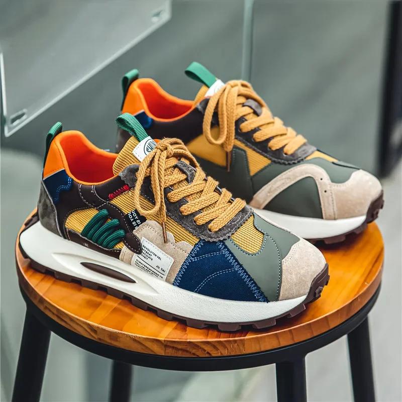 Marca Diseñador Zapatos Casuales de Hombre Moda Zapatillas de Plataforma Exterior Transpirables Zapatillas de Tenis para Hombre Zapatos Deportivos para Correr zapatos