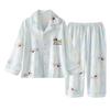 Girls Cotton Pajama Set Long Sleeve Cartoon Print Sleepwear Fall Kids Home Outfit