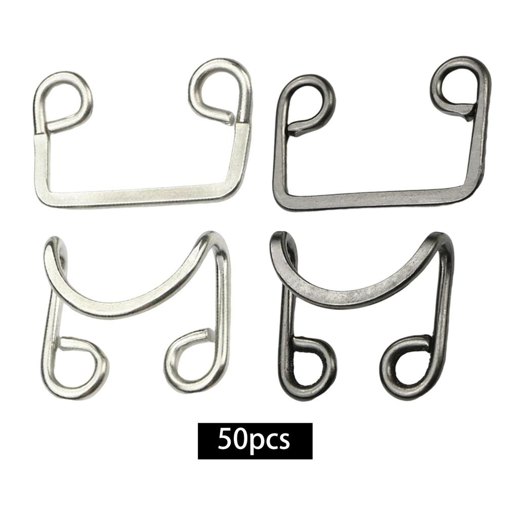 50 Pairs Metal Buckle Waist Adjustment Accs Sewing Hook Clasp Button Collar Invisible for Bra Extender Underwear Jeans Pants