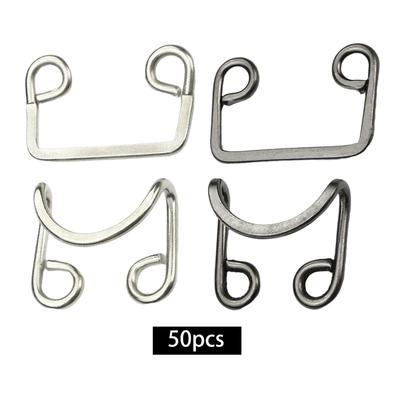 50 Pairs Metal Buckle Waist Adjustment Accs Sewing Hook Clasp Button Collar Invisible for Bra Extender Underwear Jeans Pants