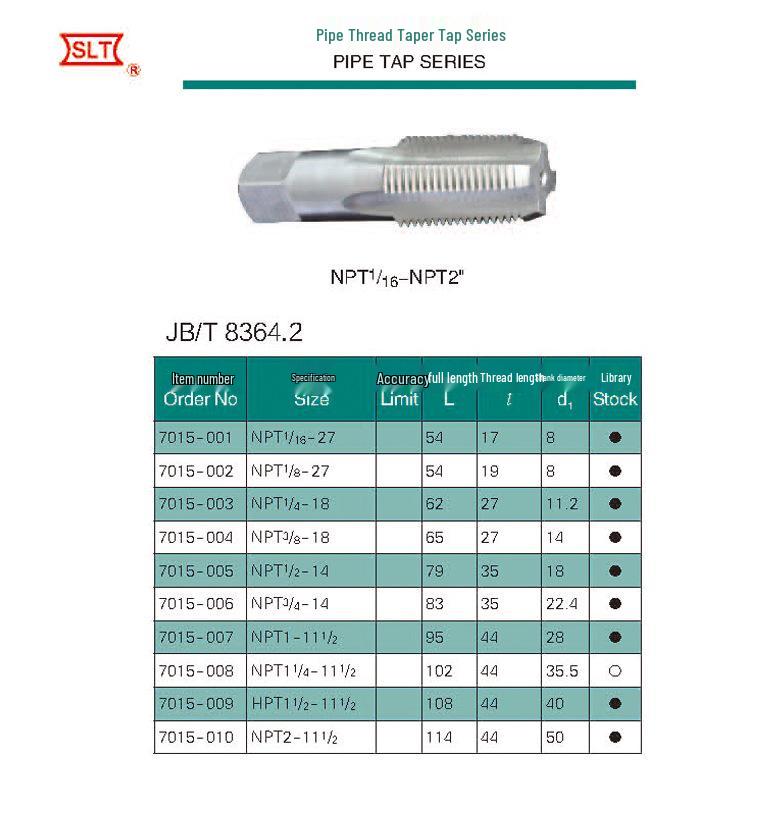 Taper Pipe Thread Tapping Machine, Tap Sizes PT/NPT 1/8-3/4”