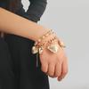 Retro Gold color Heart-shaped Tassel Pendant Bracelet for Women Trendy Charms Ladies Collar Accessories Fashion Jewelry
