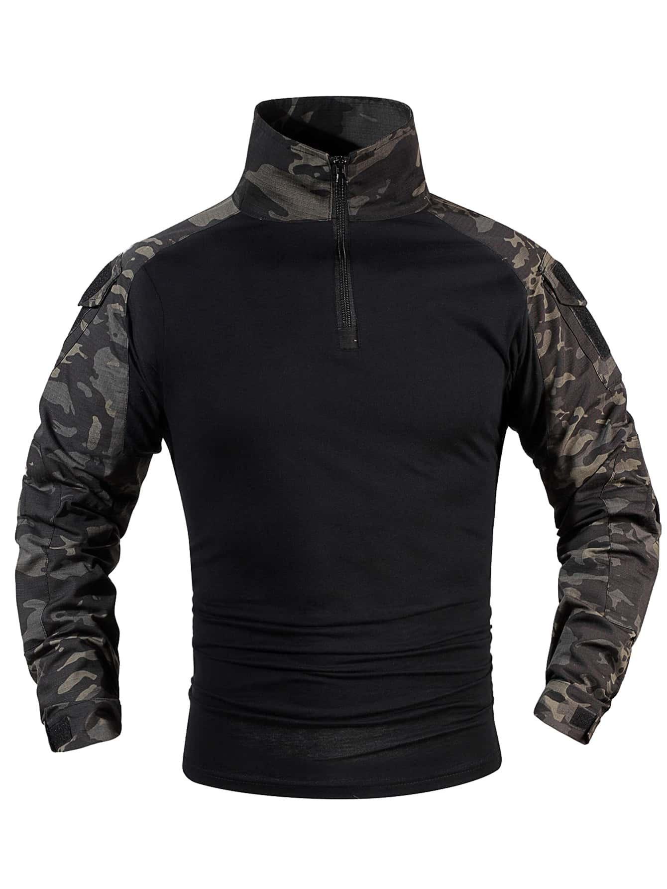 

2026 Men s Camouflage Breathable Military T-shirt - Outdoor Wear-Resistant Combat Sports Top Extra Large