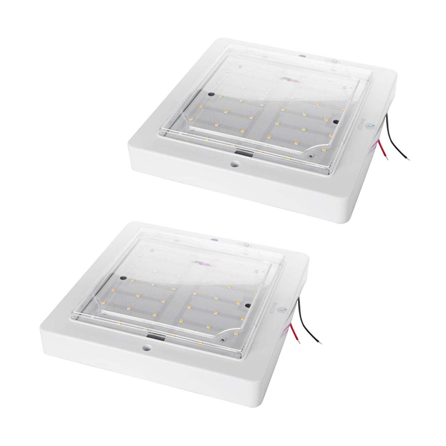 2X 9W 12V Car Caravan Rv Led Interior Roof Ceiling Interior Lamp Dome Light Warm Light White Warm Light