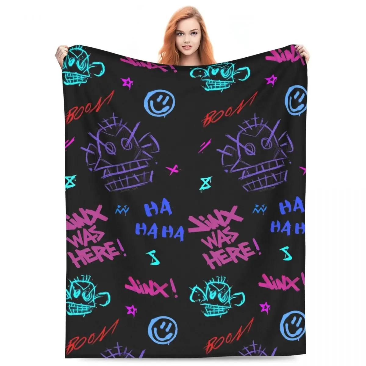 

Warm Soft Blanket Travel Office Hot Anime Arcane Throw Blanket Flannel Bedspread For Outdoor Graphic Sofa Bed Cover 75x90cm