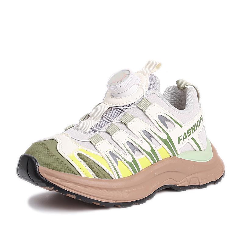 

2026 Spring/Summer Kids Breathable Mesh Running Shoes - Lightweight, Casual, Unisex Sneakers for Boys and Girls. Size 29, 18.2 cm зелений