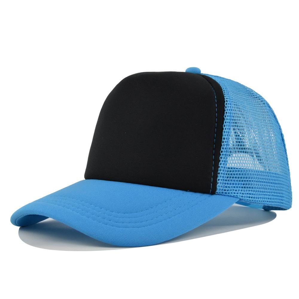 Fashion Desgin Solid Color Sponge Baseball Cap Net Cap Curved Brim Hat Sun Hat Light Mesh Sun Cap Outdoor Women Men