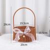Pastoral Style Round Rattan Imitation Flower Basket - Decorative Handheld Barrel for Flower Arrangements and Gifts