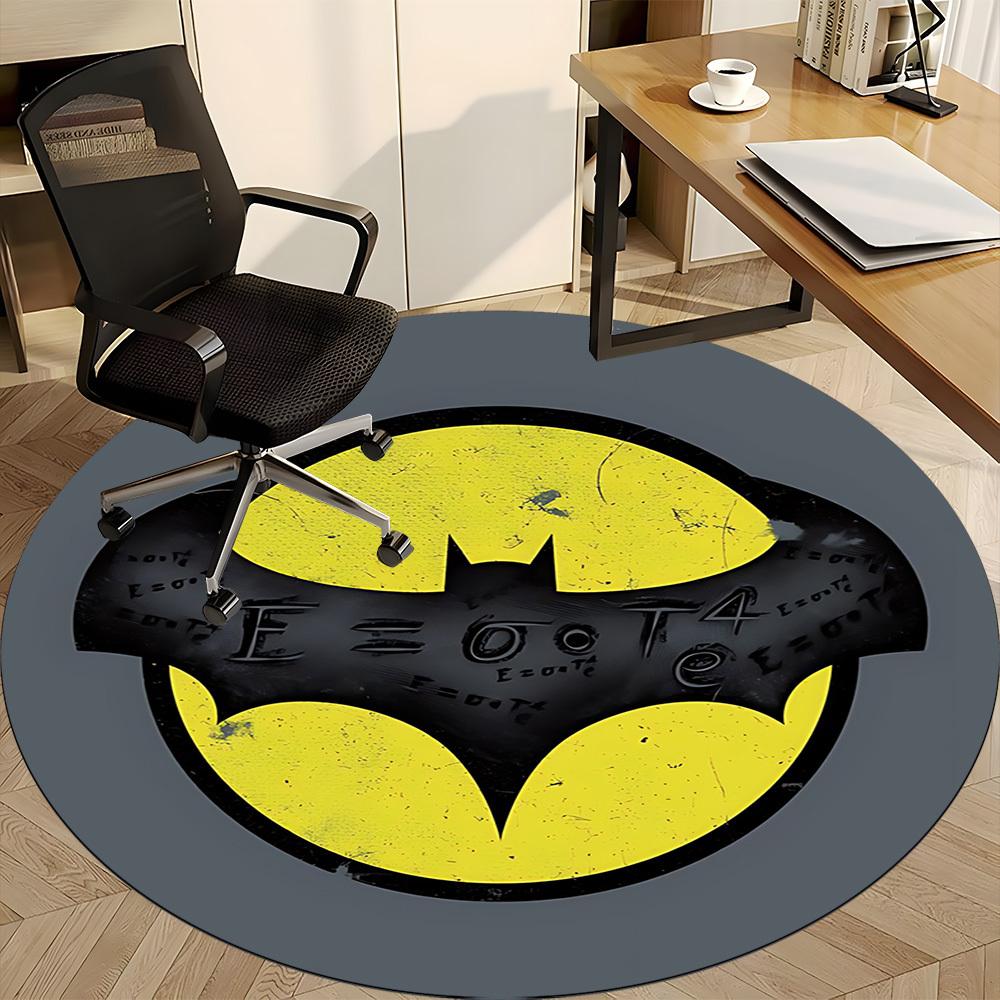 1pc Batman Office Round Area Rug, Under Office Chairs Bedroom Living Room Home Decor, Room Deco, Available in Various Sizes