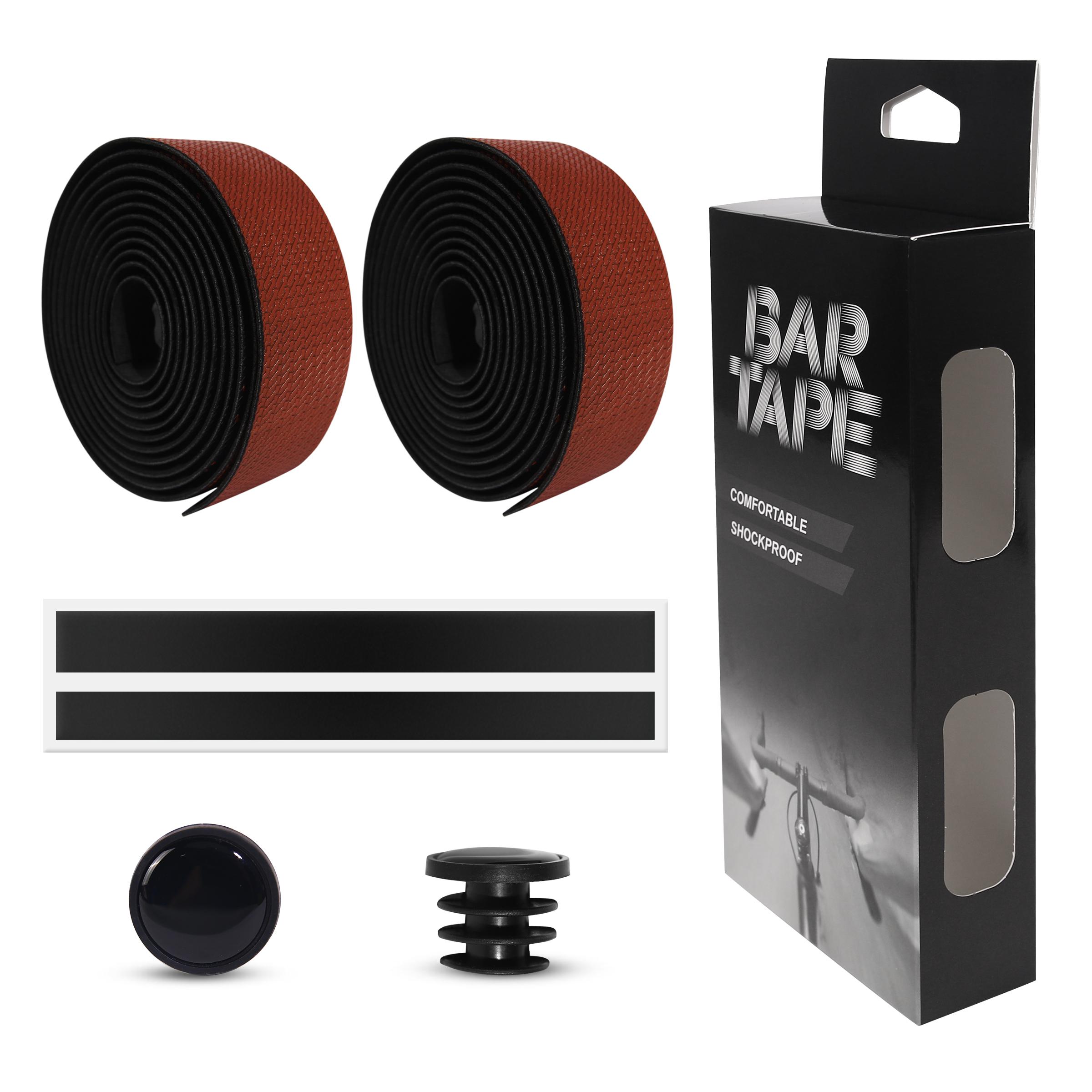 Road Bike Handlebar Tapes PU+EVA Non-slip Road Bike Bar Tape Soft Anti-Vibration Wrap Tape Durable Cycling Wrap красный
