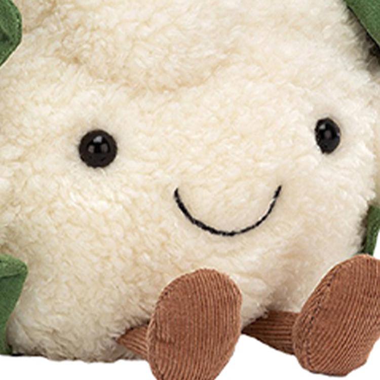 JELLYCAT Fun Food Series Vegetables Cauliflower Companion Doll Plush Doll 26cm Height