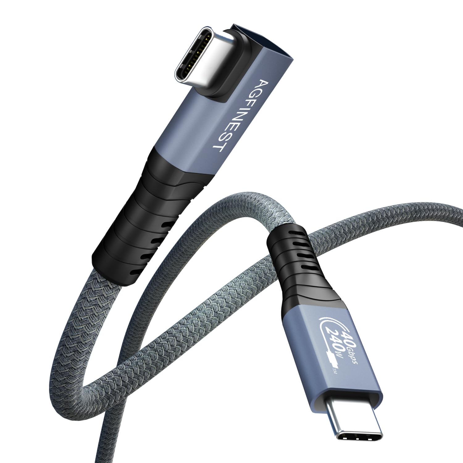 

Кабель USB4 240 Вт Сверхбыстрая зарядка 40 Гбит/с Высокоскоростная передача данных Видеовыход Совместим с Thunderbolt 4 Сертифицирован MacBook Mac mini iPad Pro SSD