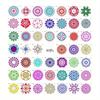 48er-Pack PET-Kunststoff Wiederverwendbare Mandala Punktier-Schablonen zum Malen - Bastelvorlagen für DIY-Kunst und Heimdekoration