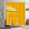 Stylish Yellow Shower Curtain With Minimalist Design - Perfect For Modern Bathrooms Waterproof Durable Non Transparent