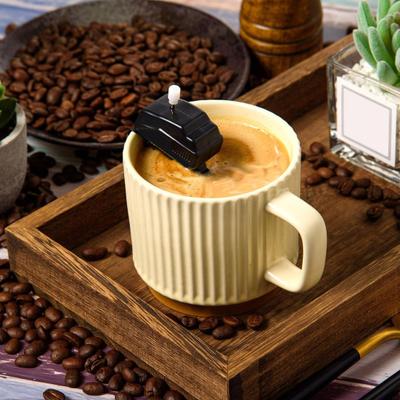 Kaffeerührer mit Bootsmotor, Tassenaufsatz, Kaffeemixer mit Edelstahlclip, Propeller dringt tief ein für gründliches Mischen, Geschenk für Kaffeeliebhaber
