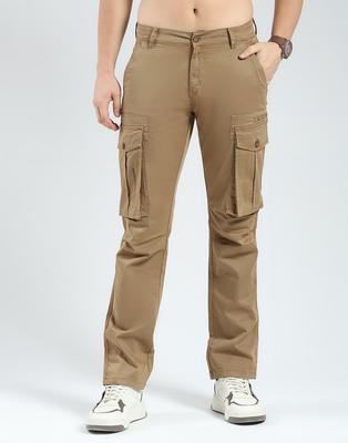 Men's Slim Fit Solid Cargo Pants