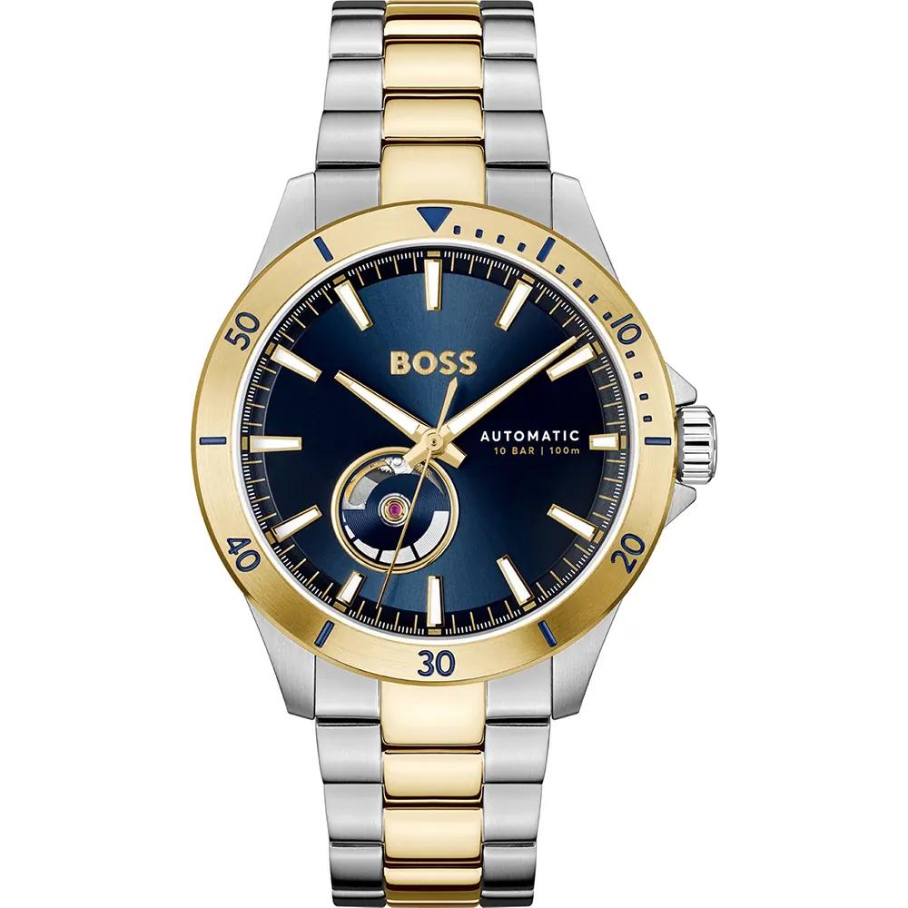 BOSS Troper Blue Dial Bicolor Stainless steel Gents Automatic Watch 1514201 синий