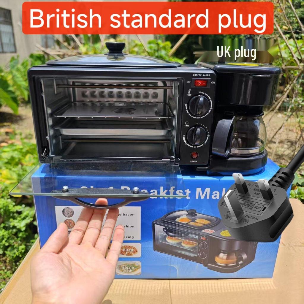 Multifunctional All-in-One Breakfast Maker: Coffee Machine, Toaster & Oven with Smart Timer