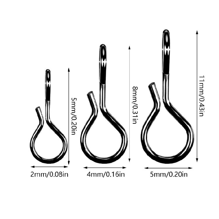 Quick Change Lure Clip for Hook Lures Fly Fishing Snap Stainless Fishing Connector Lure Change Clip