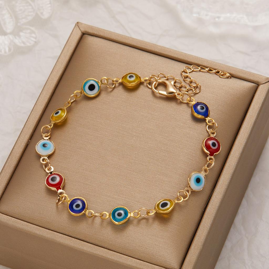 Jewelry Trend Fashionable Design Devil Eye Bracelet Retro and Simple Personality Oil Dripping Eye Bracelet Jewelry