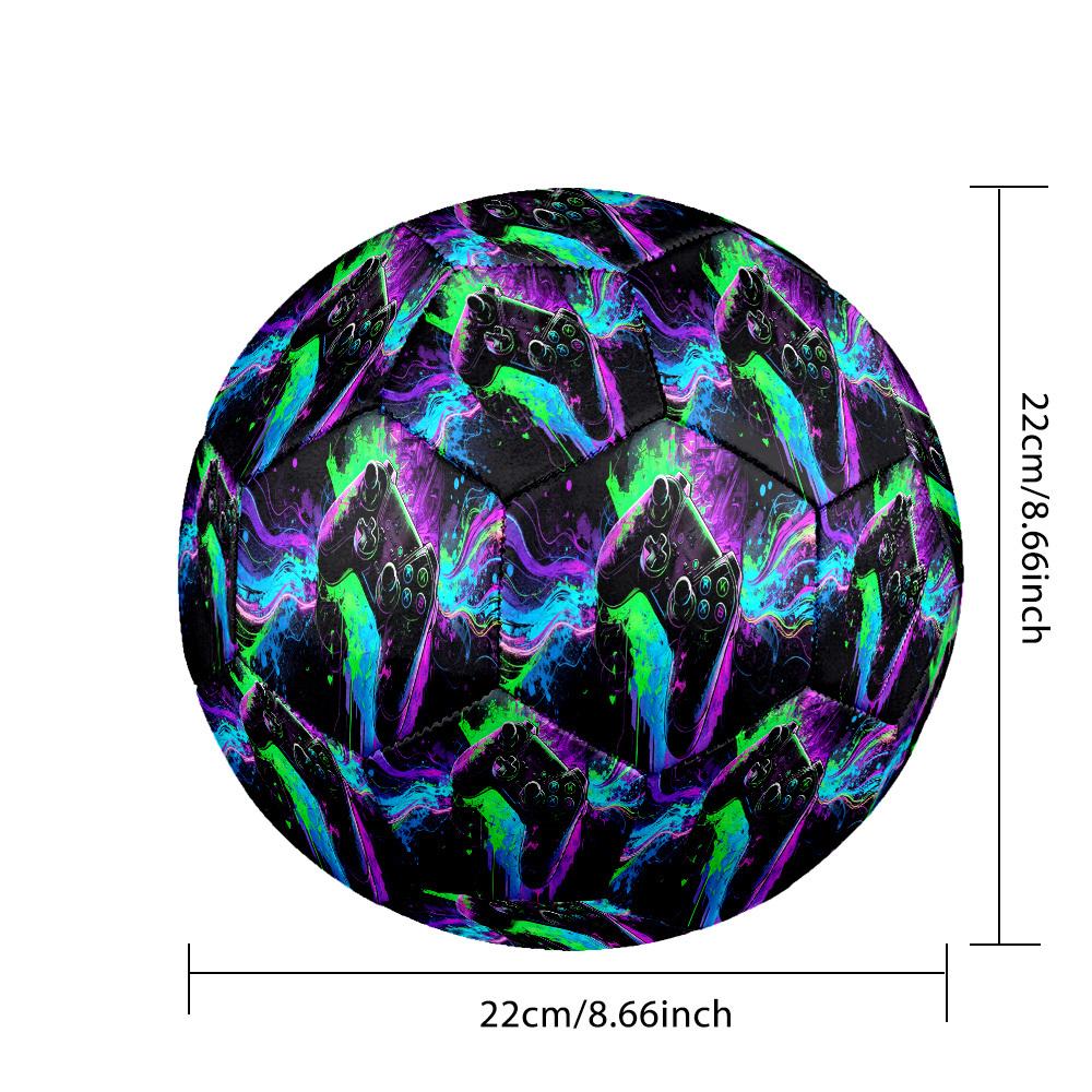 1pc Neon Art Size 5 Soccer Ball Professional Match Training Football Indoor &Outdoor Sports Ball Lightweight Durable C6565