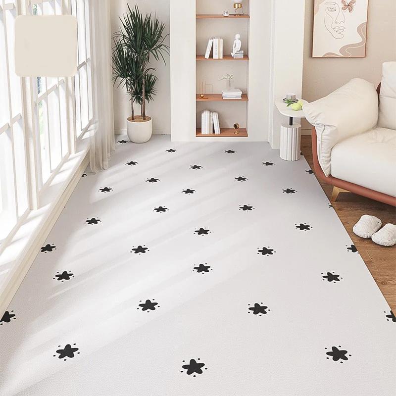 

Carpet for Balcony Waterproof Floor Mat Large Pvc Leather Non-slip Foot Mats Green Pattern Classic Kitchen Home Decoration Rug 1pc 50x80cm
