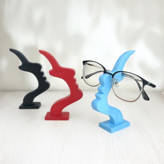 Minimalist Face Eyeglass Holder Desktop Human Side Face Eyeglass Stand Decorative Glasses Stand for Home Office Desk Bedroom Dresser