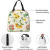 Lunch Bag Thermal Floral Insulated Lunch Box Cooler Thermal Waterproof Reusable Tote Bag for Travel Work Hiking Picnic