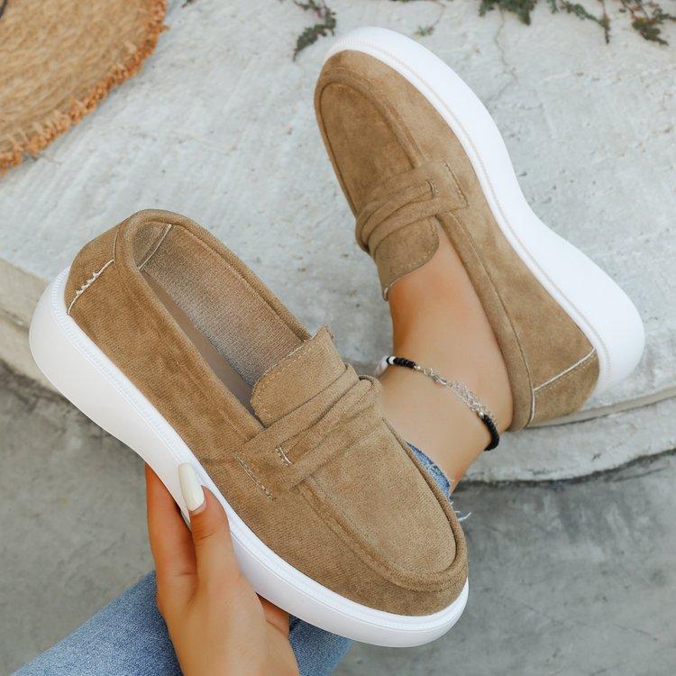 Loafers Single Shoes Women's Spring and Autumn 2025 New Foreign Trade Large Size Shallow Mouth One Pedal Lazy Flat Bottom Doudou Single Shoes
