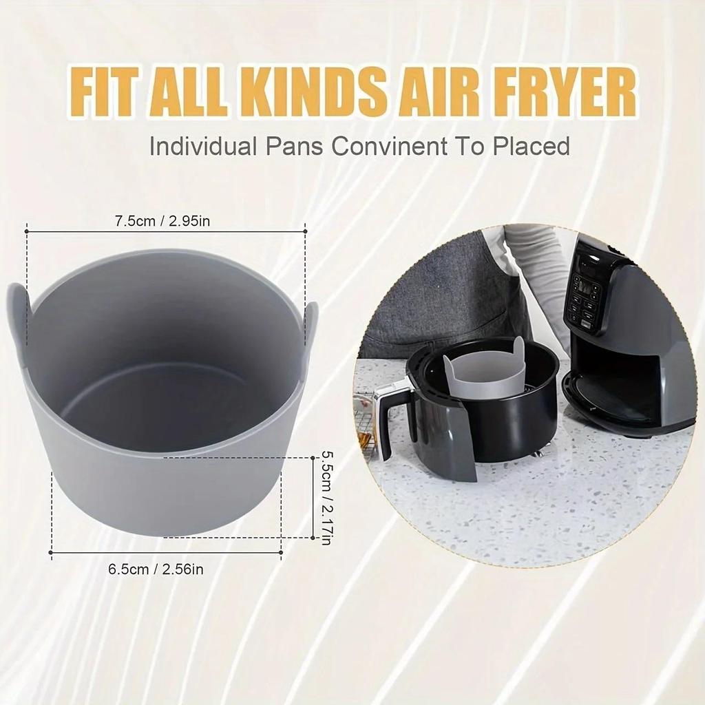 2/4Pcs Air Friteuse Eierkocher Tassen Silikon Kuchen Muffins Cupcakes Formen Backen Pudding Torte Kuchen Desserts Eier Wilderei Maker
