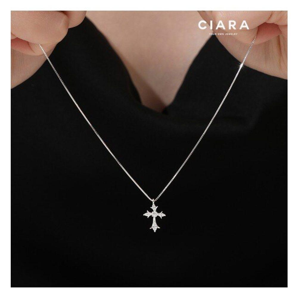 Ciara 92.5 Silver Rutino Croce Spartosa Necklace