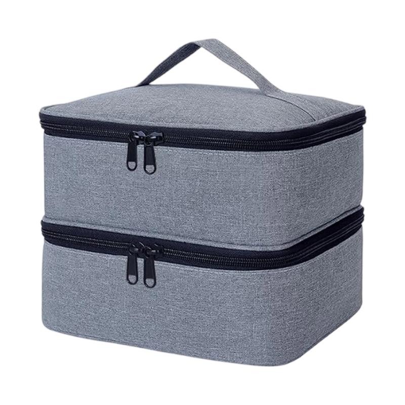 Large Compartment Nails Polish Storage Organizers With EVA Lined Interior Fit Bottles Polish Tool Lamp Travel Case