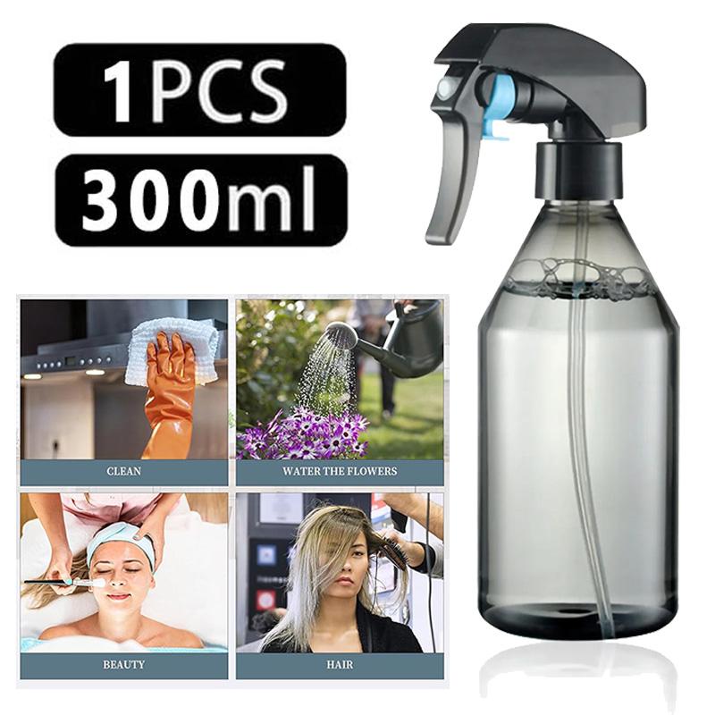 300ML Wassersprühflasche Verjüngte Schulter Dunkle Sprühflasche G-Pistolen-Pumpenkopf Sprühflasche Pflanzen-Sprühflasche für Reinigungslösungen Haare Gartenarbeit
