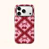 Cute Y2K Sweet Coquette Geometric Red Pink Cherry Bow Pattern Film Art Aesthetic Protective Shockproof Bumper Case For iPhone 14 15 16 Pro Max Plus