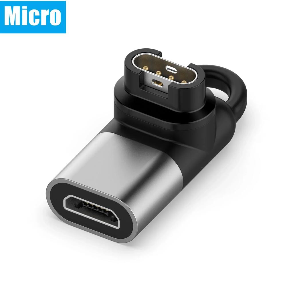 Für Garmin Uhr USB C/Micro/IOS Ladeadapter Ladekabel Konverter für Garmin Fenix 7X 7S Forerunner 955 965 Vivoactive 4