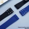 Für Cartier Santos Armband Silikonarmband Hohe Qualität Gummi-Uhrenarmband für Wasserdichtes Gummiband 21mm schwarzes blaues Armband