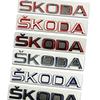 2025 New Metal for SKODA Rapid Kodiaq Superb Yeti Karoq Octavia A7 Tour RS Kamiq Badge Car Styling Rear Trunk Emblem Stickers Ac
