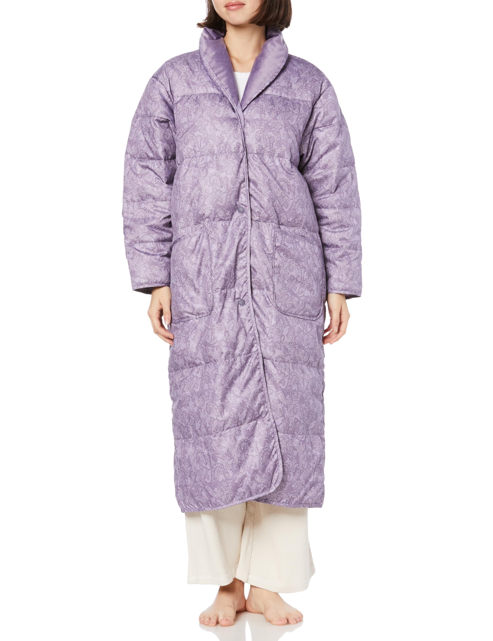 

Room Wear Feather Gown M [Gunze] Женский Purple_TK4513