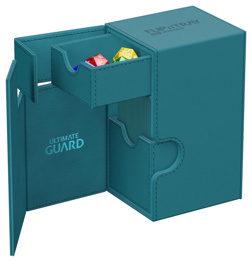 Ultimate Guard Deck Case Xeno Skin Mono Color Flip`n`Tray 80+ (Petrol)