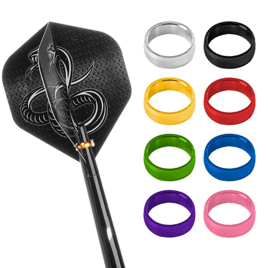 6Pcs Dart Flight Wing Savers Protectors Aluminum Alloy Dart Wing Corrector Dart Shaft Protector Dart Flights Rings Set