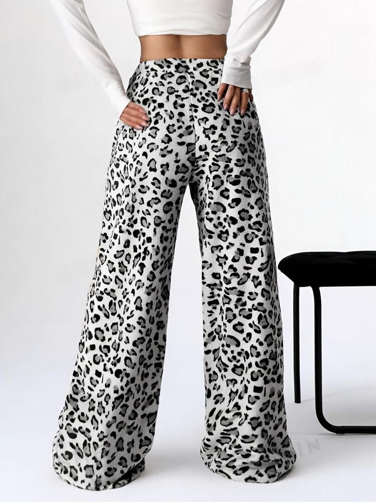 Leopardenmuster Weite Leggings - Europäischer und Amerikanischer Stil