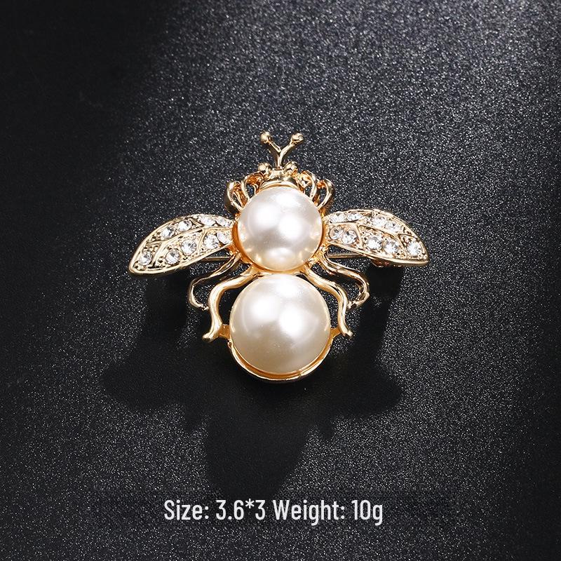 Nowy Styl Broszka Pszczoła z Kroplami Oleju - Urocza Pins Zwierzęcy na Kołnierzyki i Dodatki do Odzieży