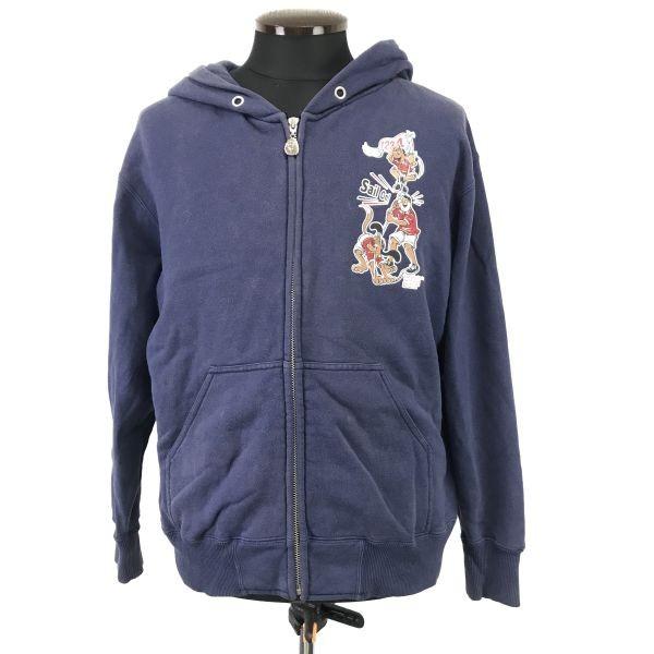 CAPTAIN SANTA Sweat Zip Hoodie Navy Size S Men Japanese Official(USED)