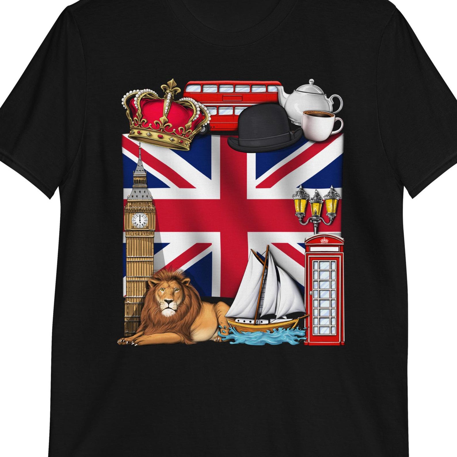 UK British Flag T-Shirt: United Kingdom England Tee 100