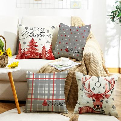 Neue Weihnachten Dekorative Kissenhülle Sofa Wohnzimmer Kissen Elch Druck Kissenbezug