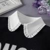 Vintage White Collar lapel Shirt Fake False Collar For Women Black Detachable Collars For Women Half Shirt Faux Col Tie