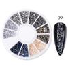 Mixed Color Nail Art Glitter Rhinestone Crystal Gems Jewelry Bead Manicure Decoration Accessories Nail Supplies For Professional