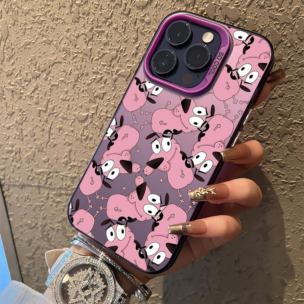 Hot COURAGEOUS Cowardlys Dog Phone Case for IPhone 16 15 14 13 12 11 Mini Pro Max X XR XSMAX 8 7 Plus Anti Fall Matte Back Cover