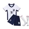 24-25 Inghilterra Casa N.. 10 Maglie da Calcio della Nazionale Abbigliamento per Bambini Set per Bambini 14 Anni -30 Anni