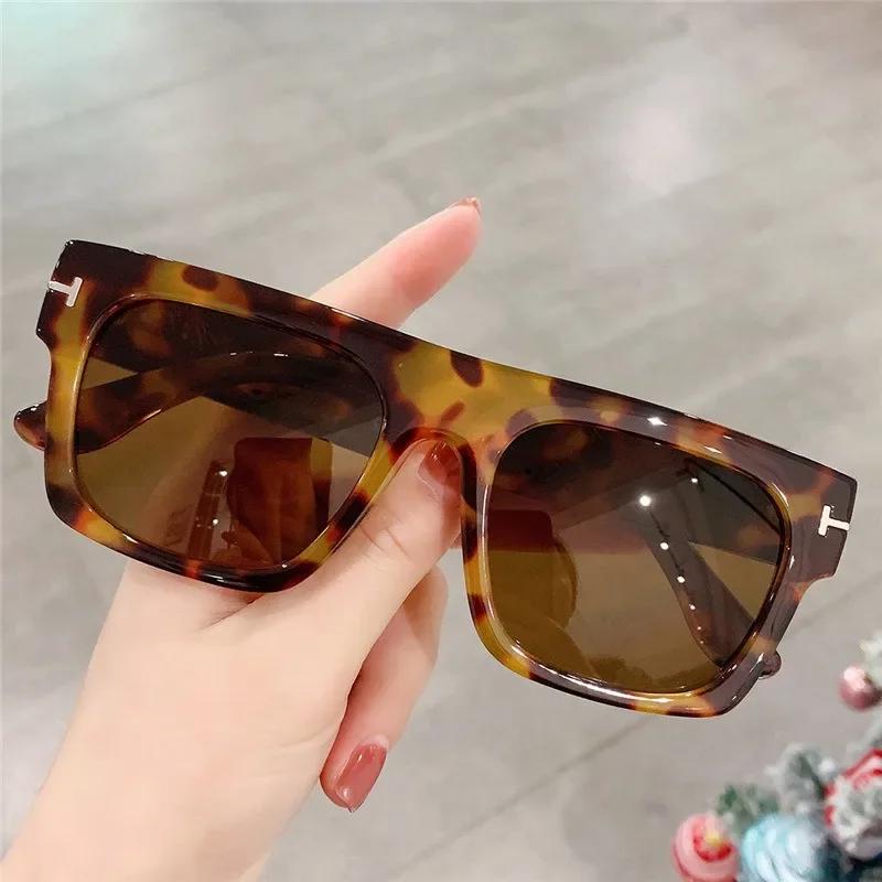 Oversized Sunglasses For Women Men Square Flat Top Big Sunglasses Male Luxury Brand Designer Trendy Shades Vintage